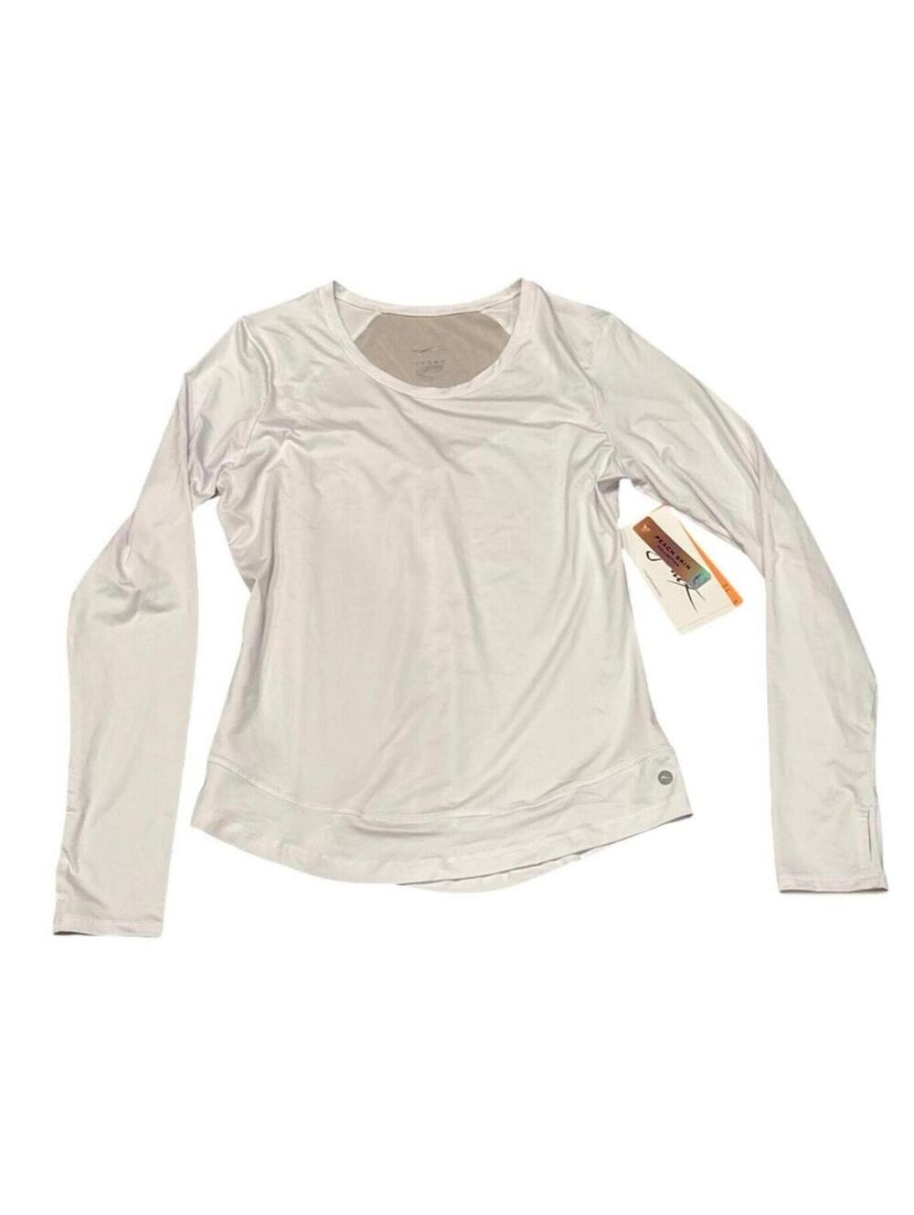 NWT* Gottex White long sleeve shirt Womens Large Moisture Wicking Quick Dry
